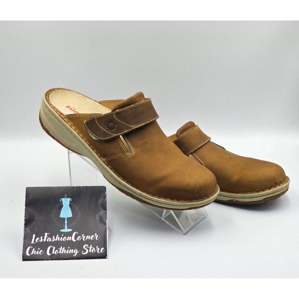 Zumfoot Women's Brown Leather  Slip-On Clog Size 11.5 (42M) 2534 - Picture 4 of 16
